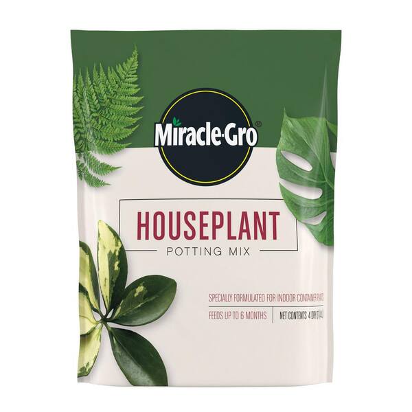 Miracle Gro 4 Qt Indoor Houseplant Potting Mix 72574501 The Home Depot