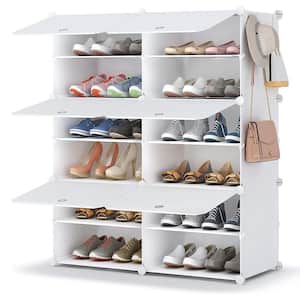 Genevieve 4 ft. Birch Adjustable Closet Organizer Shoe Rack