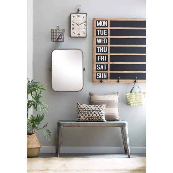 Copper Edge 24"x20.5" Rectangular Wood Pivoting Wall Mirror