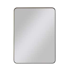 30 in. W x 40 in. H Rectangular Mirror Metal Framed Wall Mount Bathroom Vanity Mirror Dressing Mirror in Black