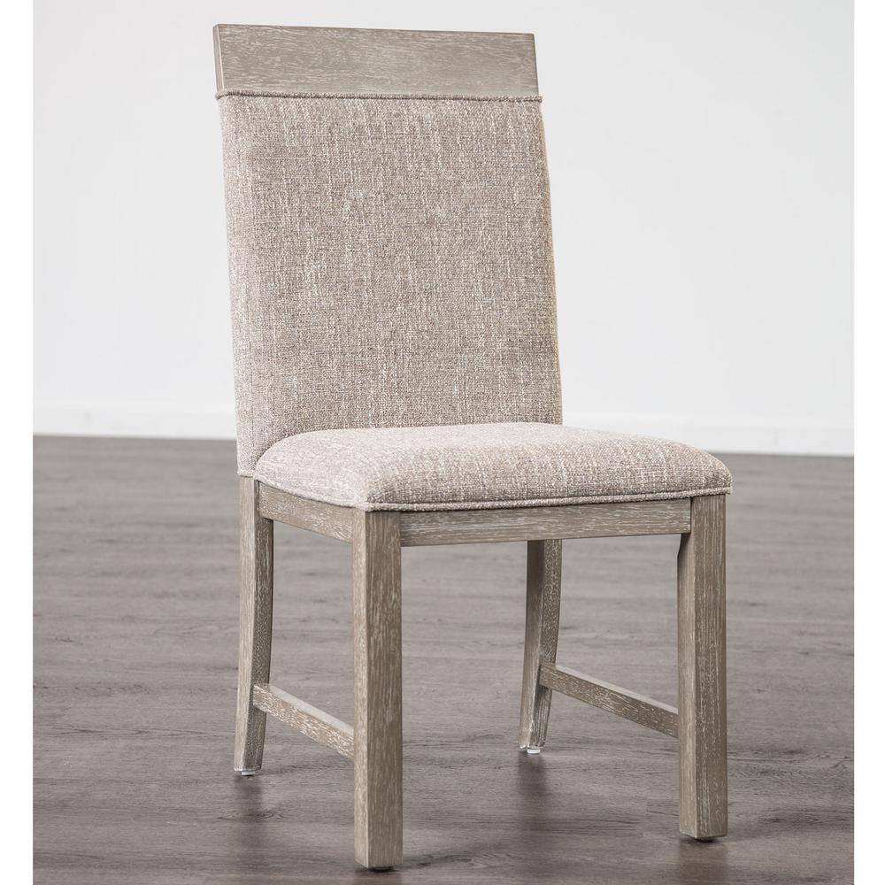 Furniture of America Burnett Stone Gray Polyester Upholstered Side ...