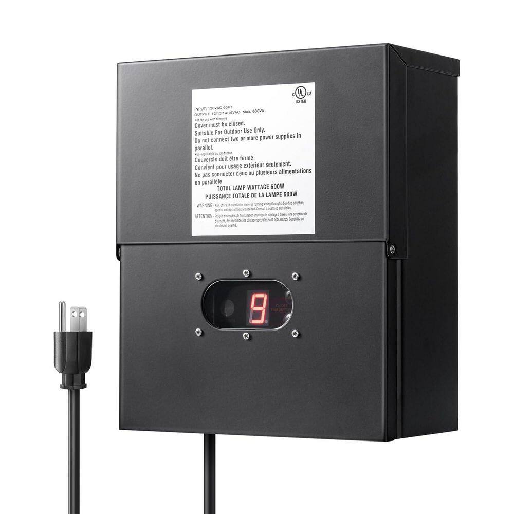 Outdoor Low Voltage Landscape Transformer Weatherproof Timer Photocell Sensor AC to 12V 600W for LED Lighting price history on PriceWatchPro