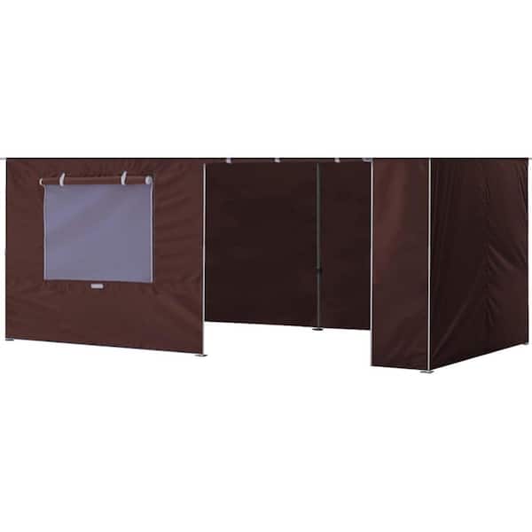 Terracemaster Series 10 ft. x 20 ft. Brown Pop-Up Canopy Tent with 4-Zippered Sidewalls