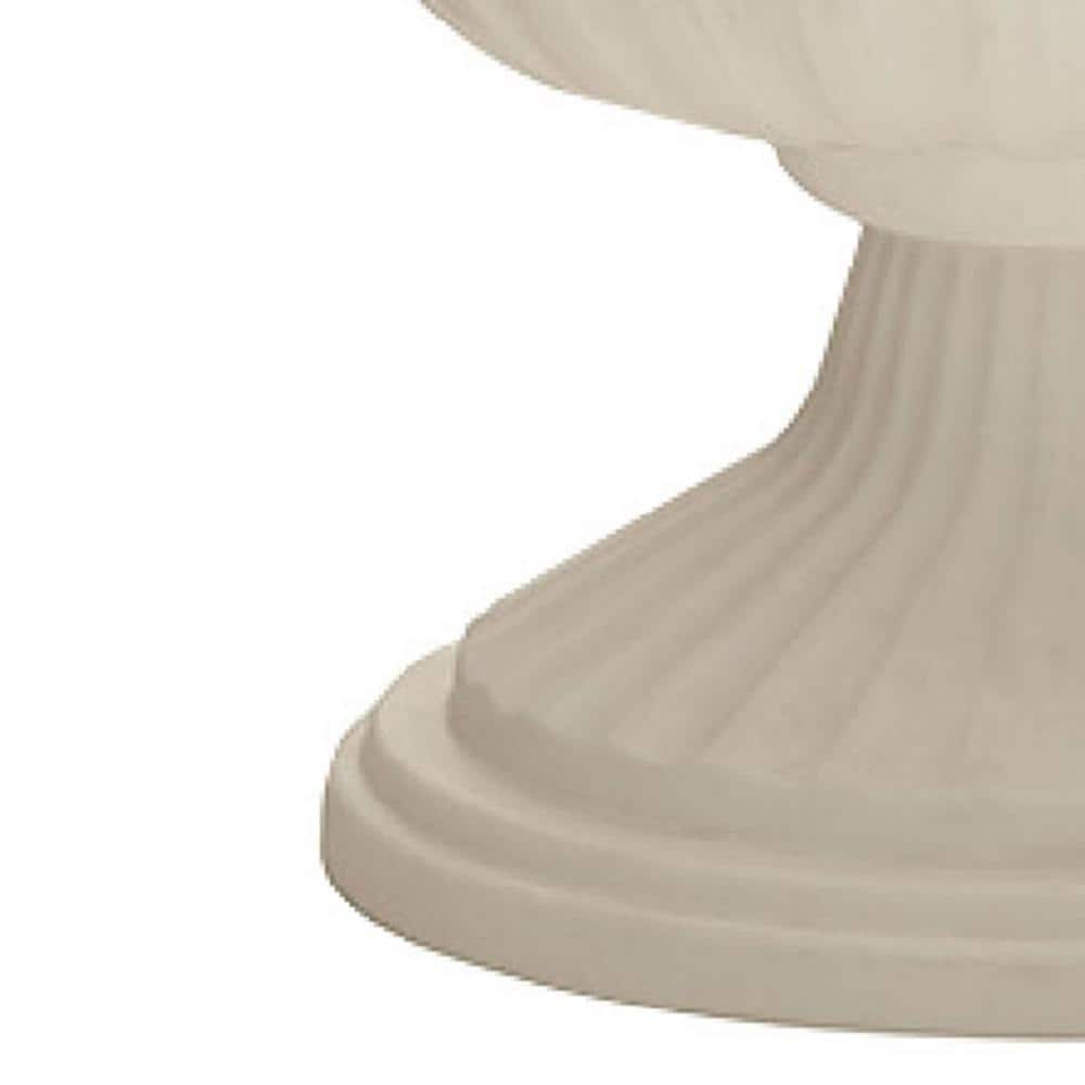 Elegant Grecian Urn Inspired White Resin Planter Pot