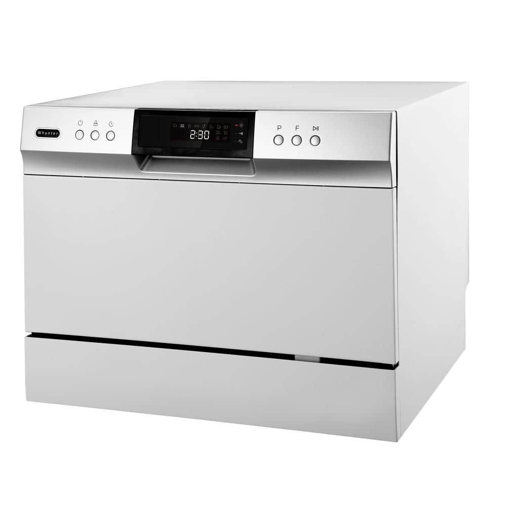 Whynter White Stainless Steel Countertop Portable Dishwasher for RV