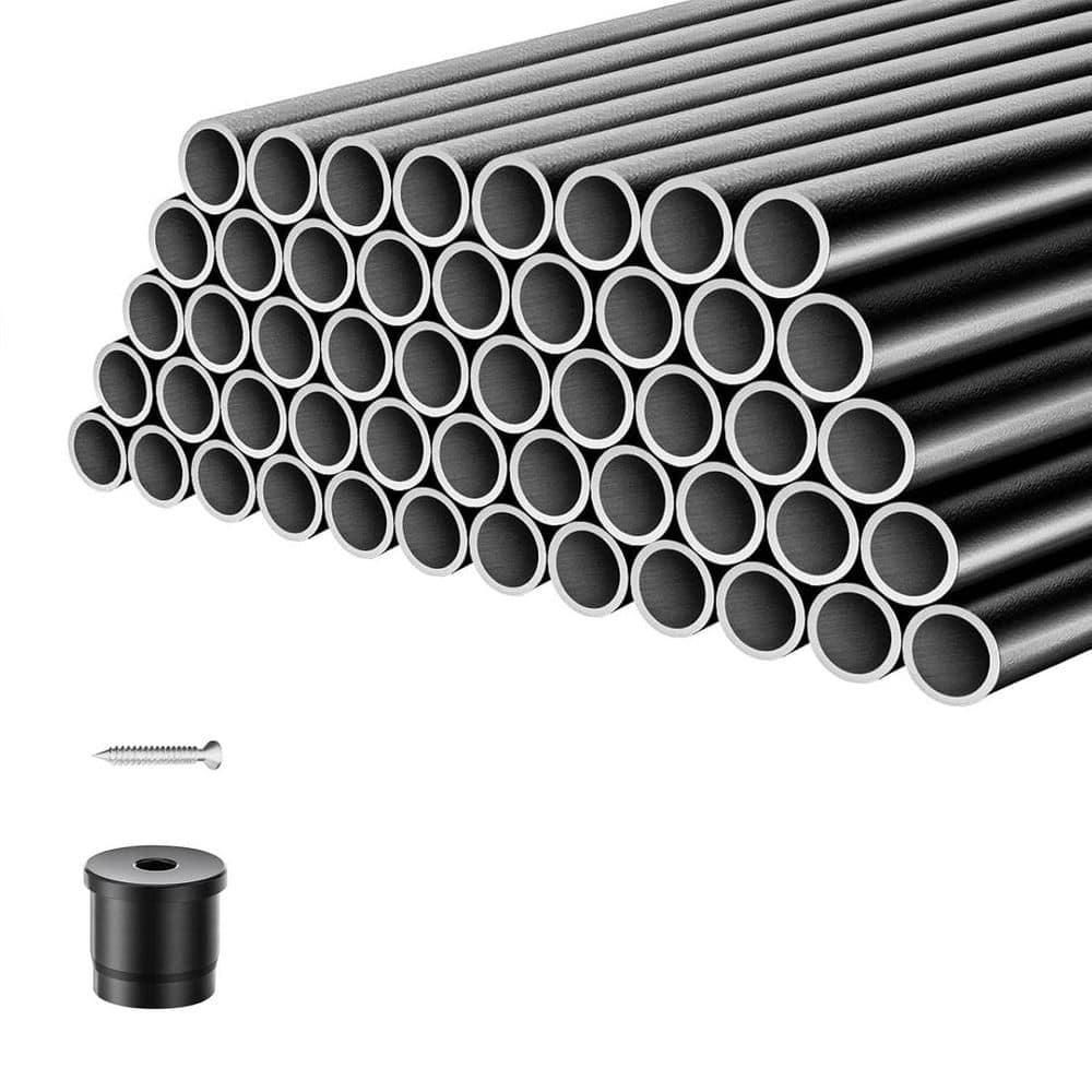 32 in. H x 0.75 in. W Black Aluminum Stair Railing Kit for Indoor Outdoor Deck Porch with 101 Balusters price history on PriceWatchPro