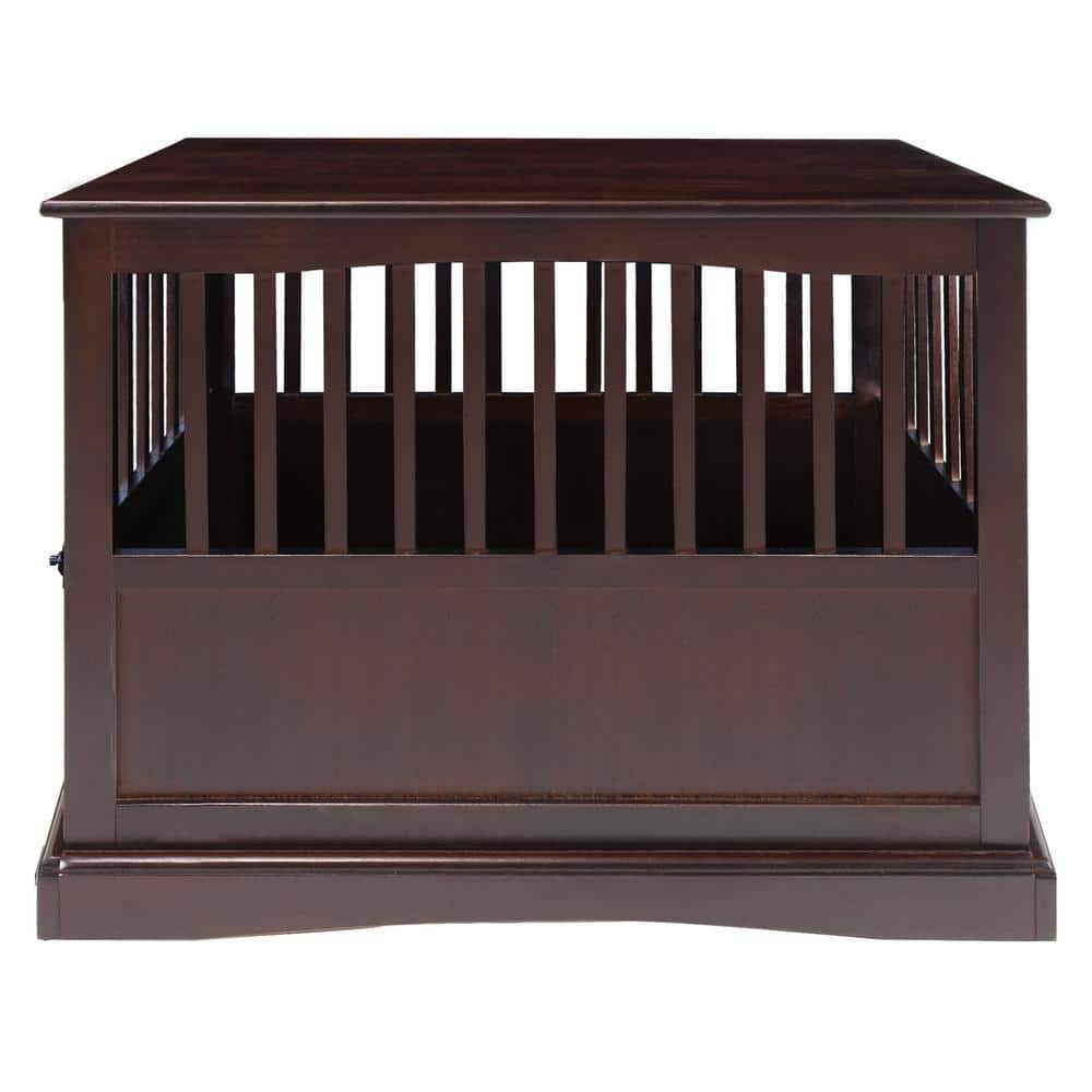 Espresso Deluxe Medium Pet Crate End Table up to 40 Lbs