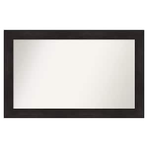 Furniture Espresso 45.75 in. x 28.75 in. Custom Non-Beveled Satin Recycled Polystyrene Bathroom Vanity Wall Mirror