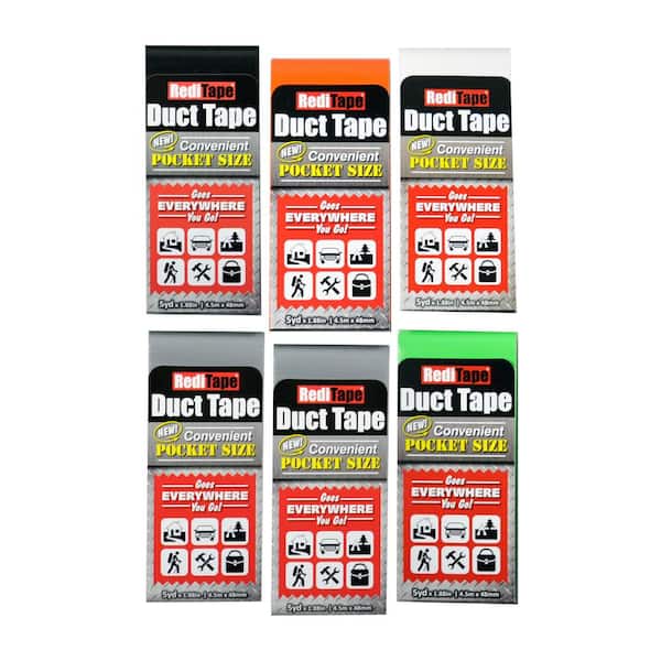 DANCO RediTape Pocket Size Duct Tape Mixed in Color (6-Pack)