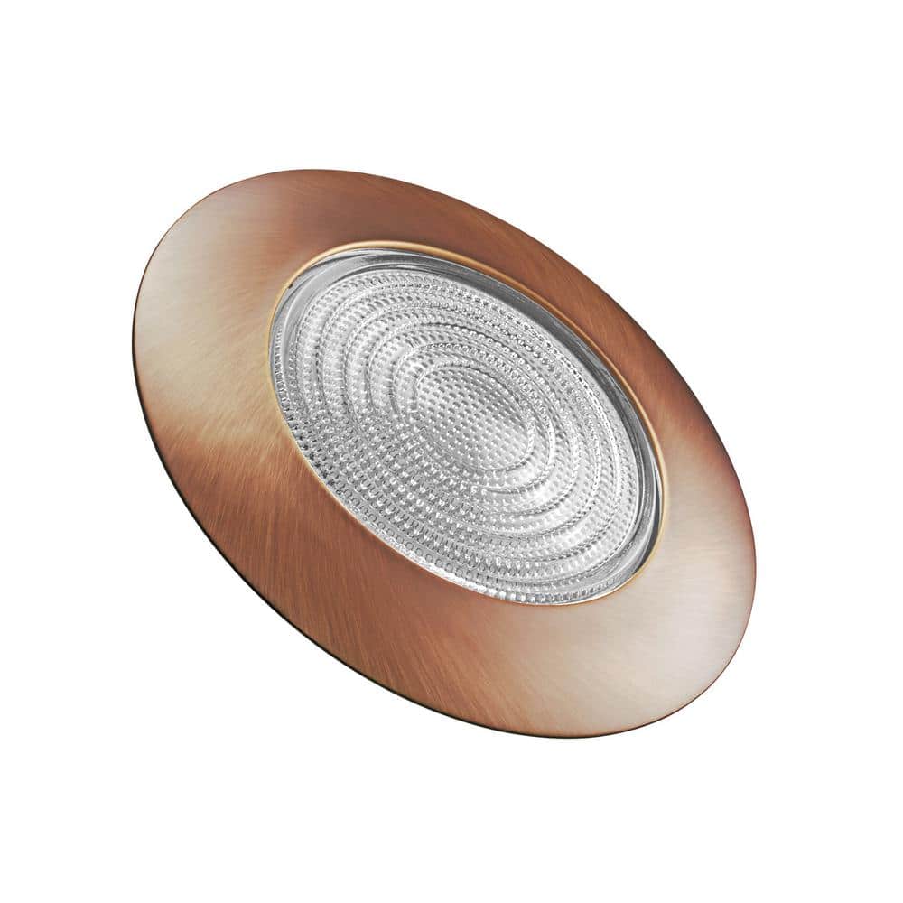 Bronze Recessed Shower Trim with Glass Fresnel Lens