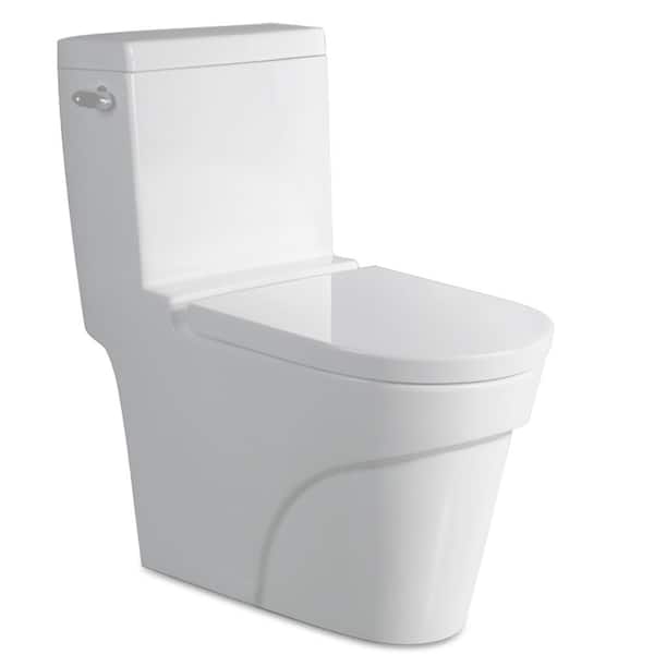 Ariel Platinum 1-Piece 1.6 GPF Single Flush Elongated Toilet in White