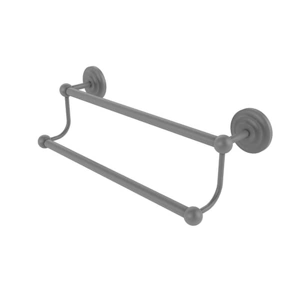 Allied Brass Prestige Que New Collection 30 in. Wall Mounted Double Towel Bar in Matte Gray