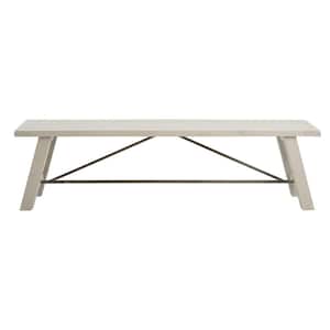 Sonoma Reclaimed White Dining Bench 66 in .