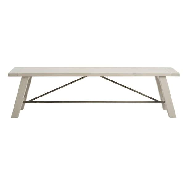 INK+IVY Sonoma Reclaimed White Dining Bench 66 in . II112-0447 - The ...