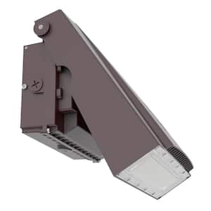 100/150/200-Watt Equivalent Integrated LED Bronze Dusk to Dawn Adjustable Wall Pack Light, 3000K/4000K/5000K