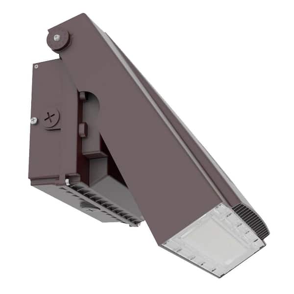 LEDone 100/150/200-Watt Equivalent Integrated LED Bronze Dusk to Dawn Adjustable Wall Pack Light, 3000K/4000K/5000K