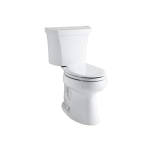 Highline Comfort Height 2-Piece 1.28 GPF Single Flush Elongated Toilet in White, Seat Not Included