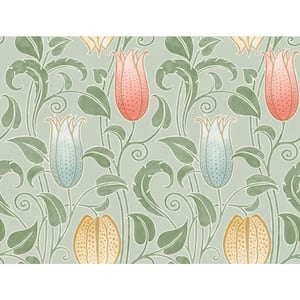 Canterbury Bells Unpasted Wallpaper (Covers 60.75 sq. ft.)