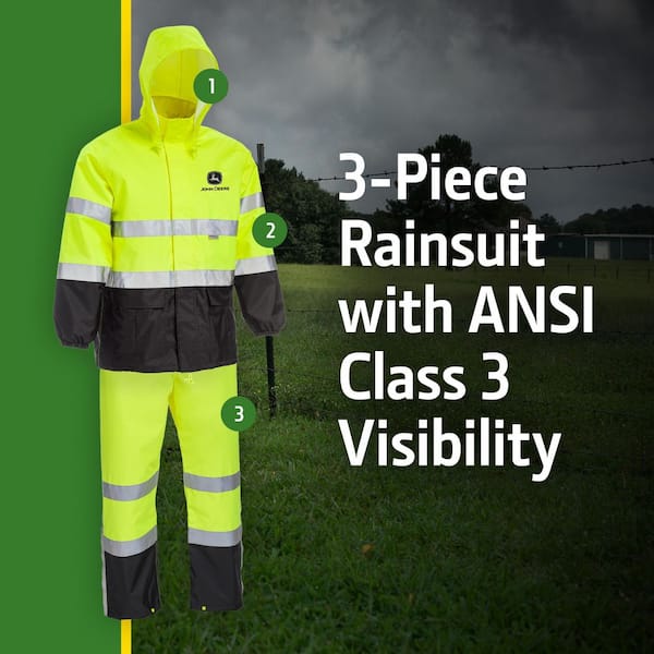 High Visibility ANSI Class III Rain Suit Jacket