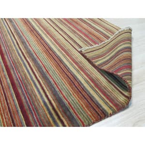 Multicolored 10 ft. x 14 ft. Handmade Wool Transitional Lori Toni Area Rug