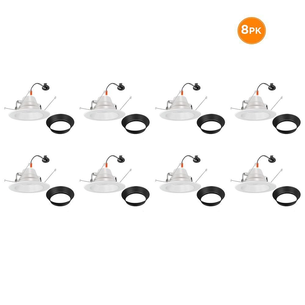 6 in. 30 Lighting Options Integrated LED Recessed Light Trim Adjustable CCT