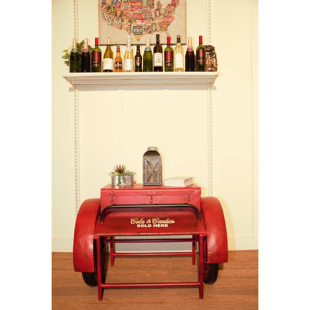 28 in. Red Rectangle Metal End Table price history on PriceWatchPro
