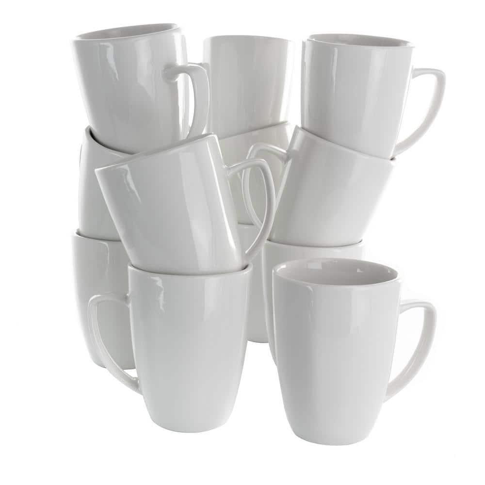 White Essential 12 oz Mugs Set – Euro Ceramica