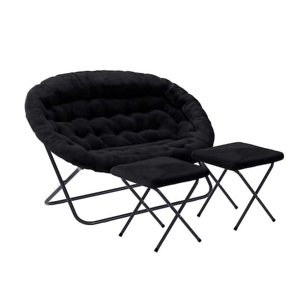 Carnegy Avenue Black Fabric/Black Frame Fabric Accent Chair CGA-FV ...