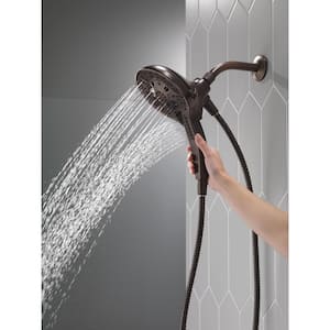 In2ition Two-in-One 5-Spray 6 in. Dual Wall Mount Fixed and Handheld Shower Head in Venetian Bronze