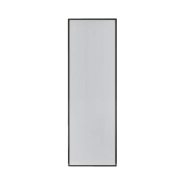 Unbranded 16 in. W x 51 in. H Rectangular Mental Framed Black Full Length Leaning Wall-Mounted Freestanding Wall Mirror