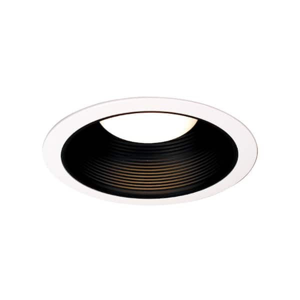 Thomas Lighting 6 in. White With Black Baffle Recessed Trim