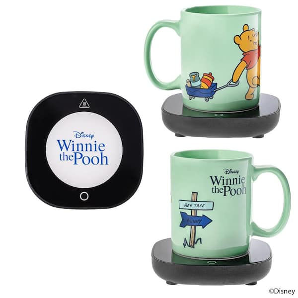 Uncanny Brands Disney Winnie the Pooh Green Single-Cup Coffee Mug with Mug Warmer