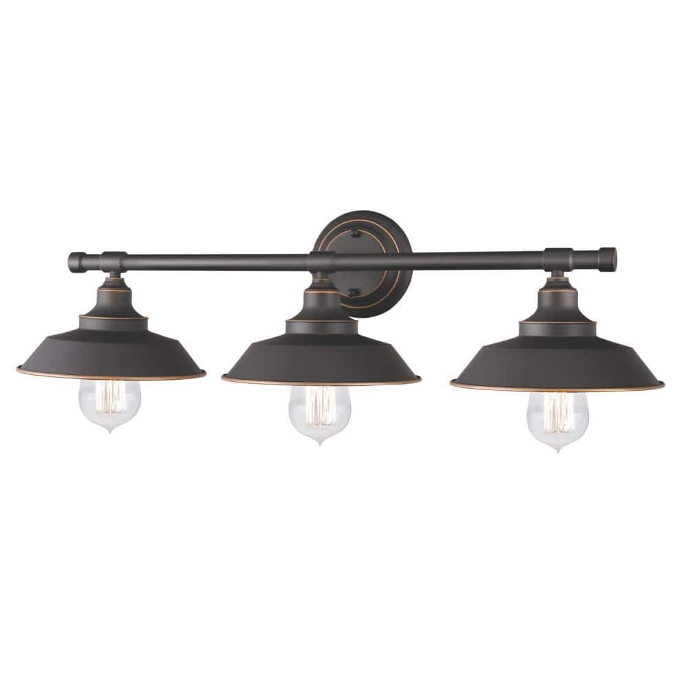 Oil Rubbed Bronze 29" Metal Wall Sconce with 3 Lights