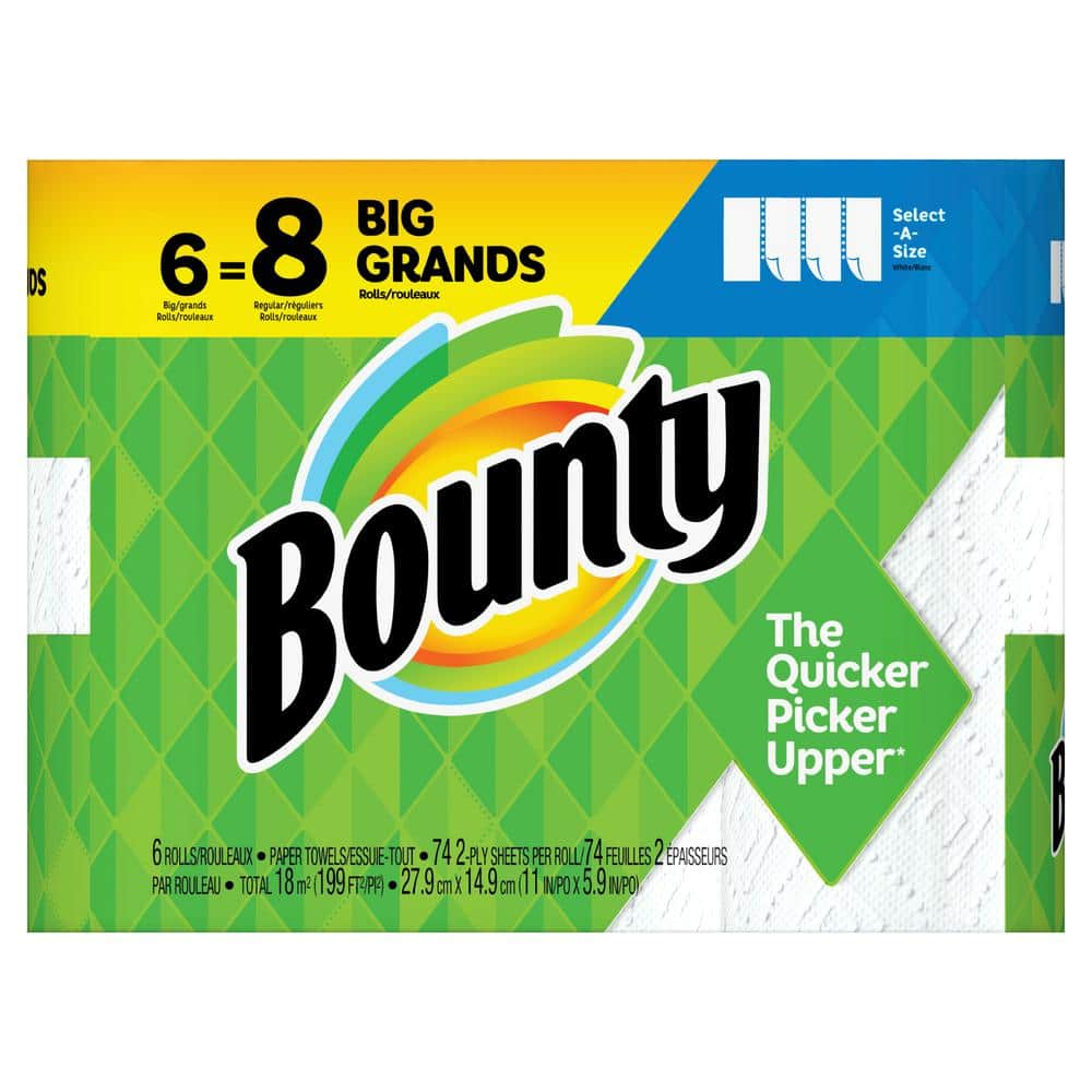 UPC 037000746997 product image for Bounty Select-A-Size White Paper Towels (6-Big Rolls) | upcitemdb.com