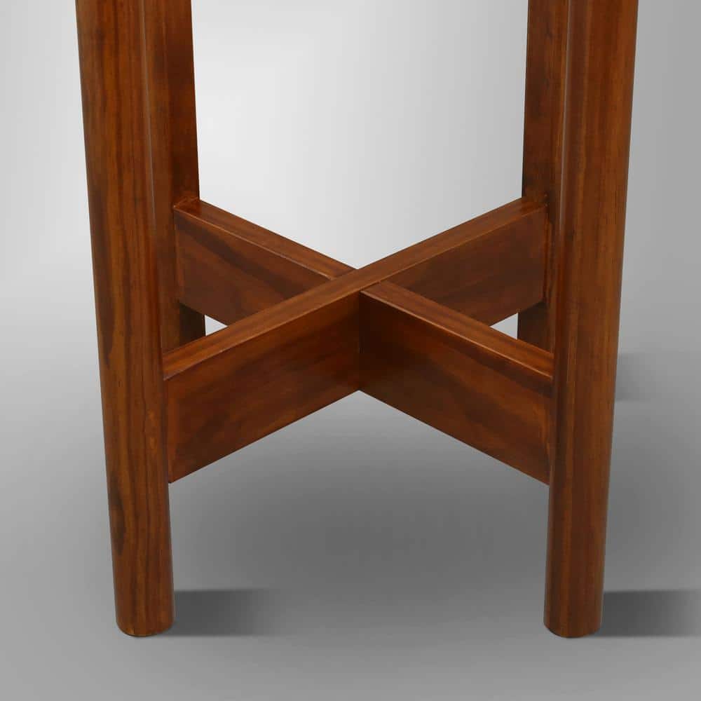 Antique Mahogany Mid-Century Modern 10" Wood Plant Stand