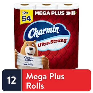 Ultra Strong Toilet Paper Rolls (12 Mega Plus Rolls)