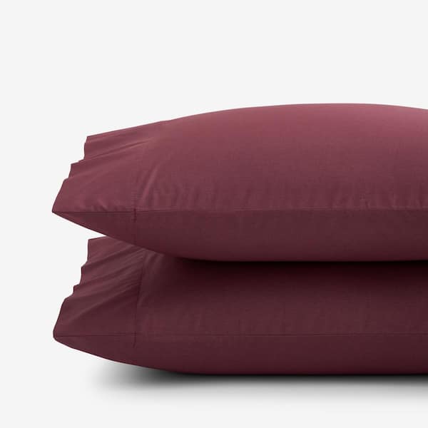The Company Store Company Cotton Plum Cotton Percale Standard Pillowcase (Set of 2)