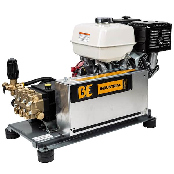 BE POWER EQUIPMENT 4000 PSI 4.0 GPM Cold Water Gas Pressure Washer Honda GX390 Engine and General Triplex Pump to Mount on Truck or Trailer