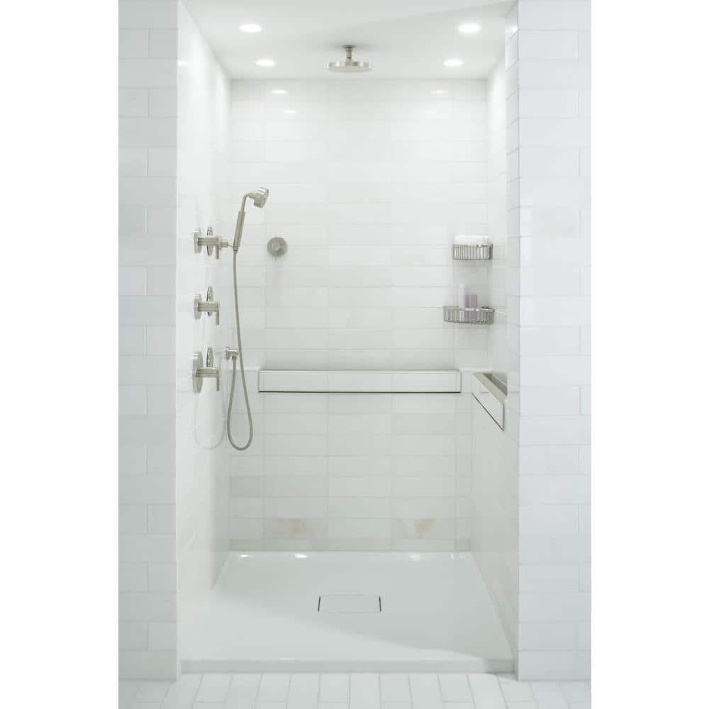 Archer White 48" x 48" Single Threshold Shower Base