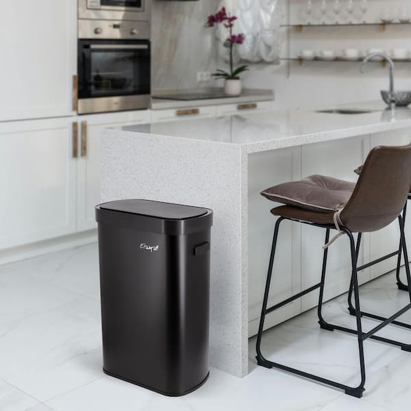 Elama Elama 13 Gal. Automatic Sensor Hands Free Trash Can in Black