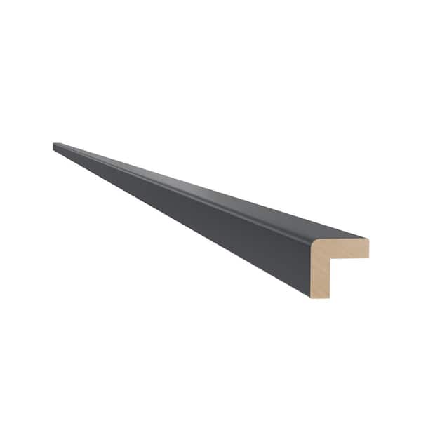 Home Decorators Collection 96 in. W x 0.75 in. D x 0.75 in. H Solid Wood Kitchen Cabinet Outside Corner Molding in Deep Onyx