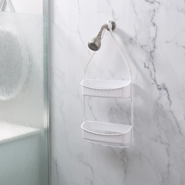 Bath Bliss 2 Way Convertible Shower Caddy - White