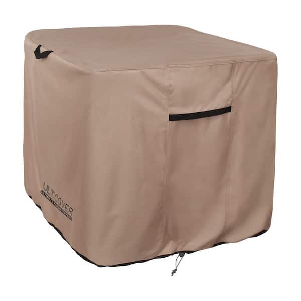 30 in. x 30 in. x 32 in. Brown Polyester Air Conditioner Covers, Waterproof AC Unit Covers for Winter Snow Rain Leaves