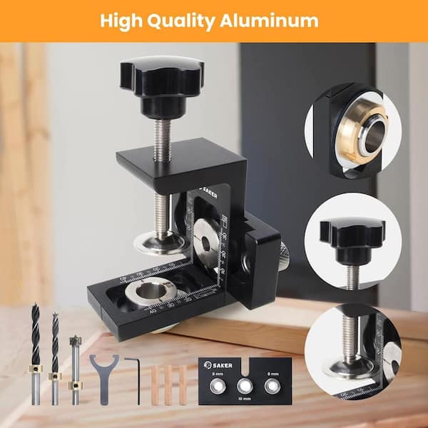Saker 3 in 1 Adjustable Woodworking Drilling Locator Puncher Tools