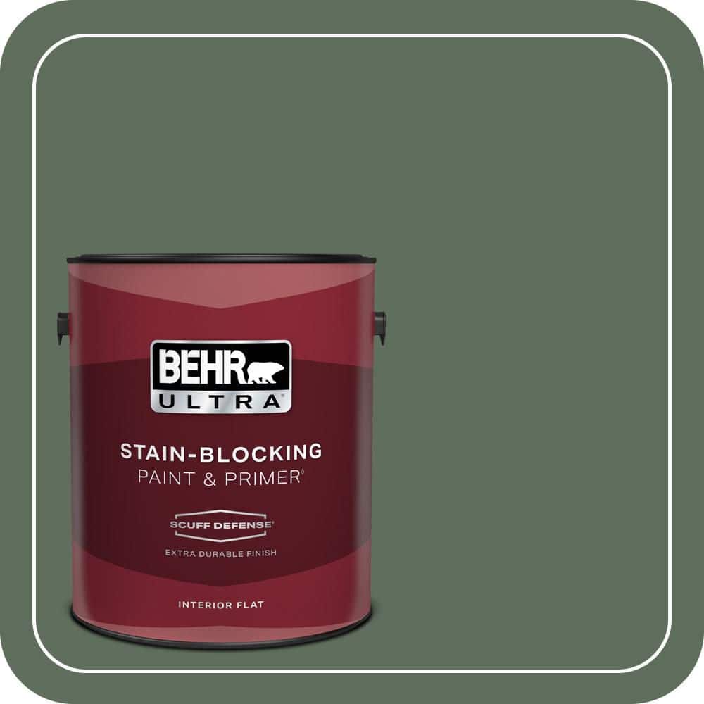 1 gal. #450F-6 Whispering Pine Extra Durable Flat Interior Paint & Primer price history on PriceWatchPro