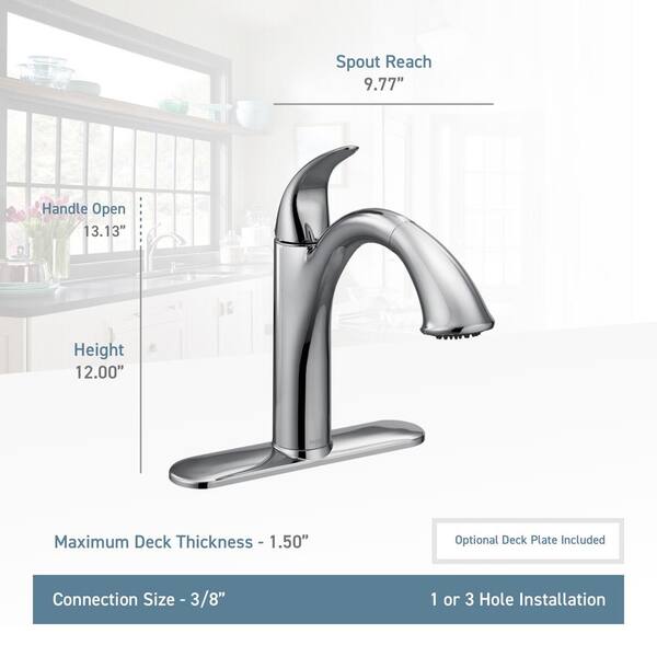 Moen Camerist Single Handle Pull Out Sprayer Kitchen Faucet In Oil Rubbed Bronze 7545orb The Home Depot