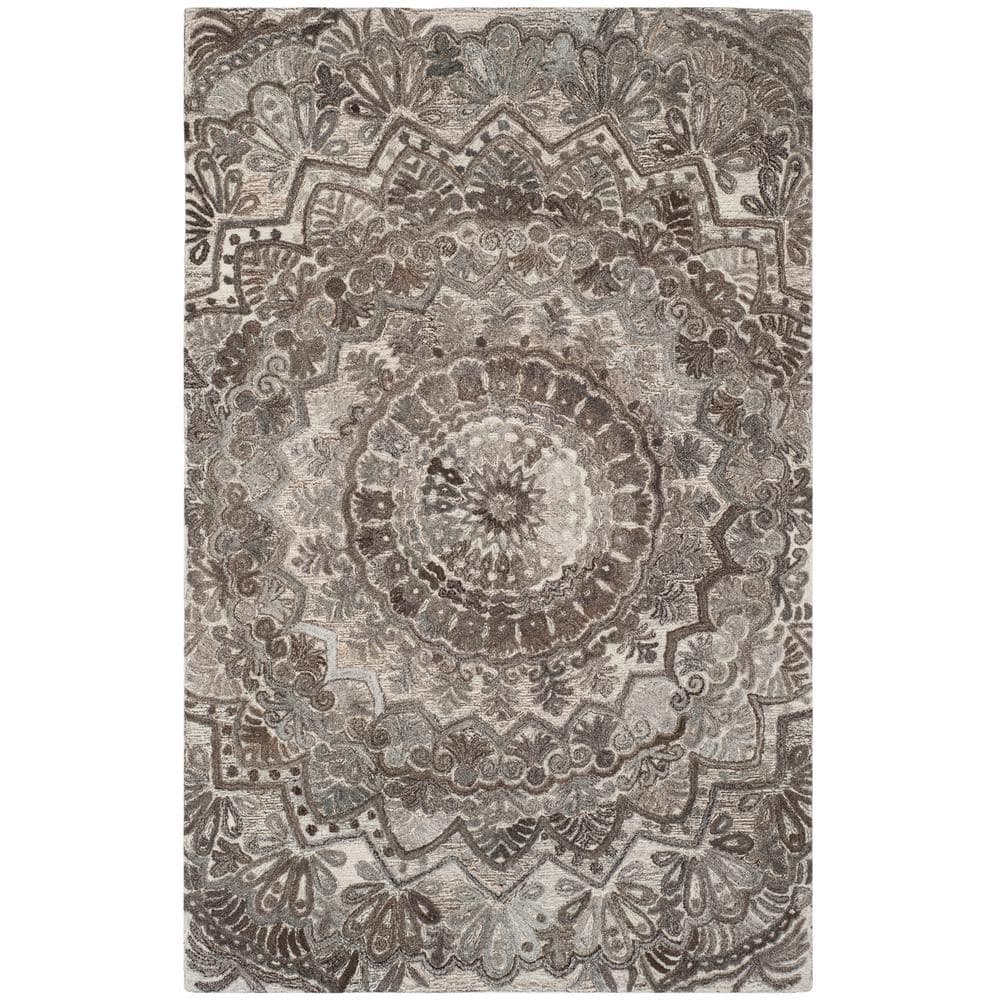 Marquee Gray/Ivory Doormat 2 ft. x 3 ft. Floral Oriental Area Rug price history on PriceWatchPro