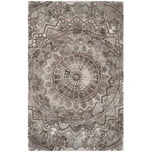 Marquee Gray/Ivory Doormat 2 ft. x 3 ft. Floral Oriental Area Rug