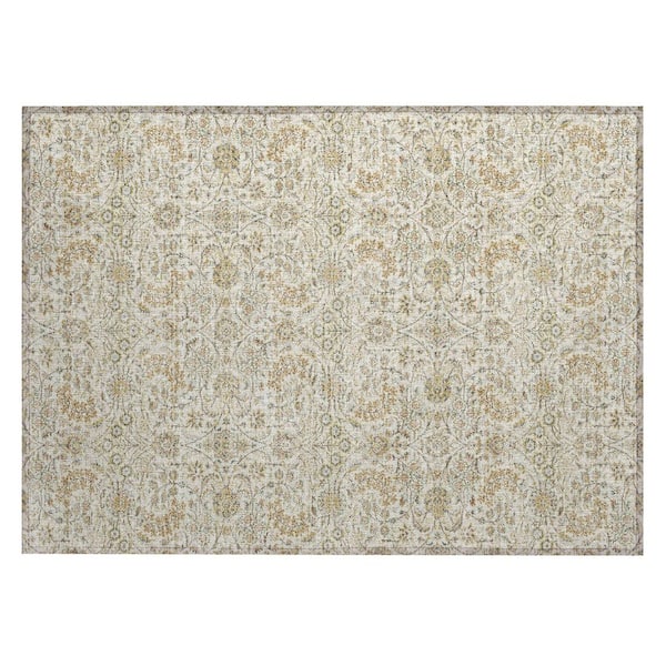 Chantille Machine Washable Indoor/Outdoor Abstract ACN3101 Cream 2 ft. x 3 ft. Accent Rug