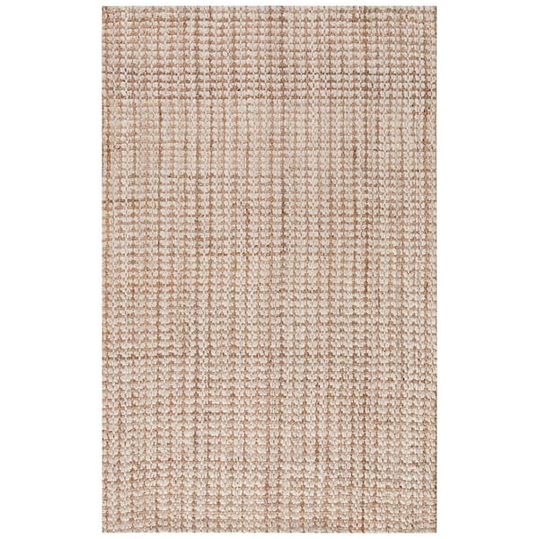 Natural Fiber Ivory/Light Brown 4 ft. x 6 ft. Geometric Area Rug